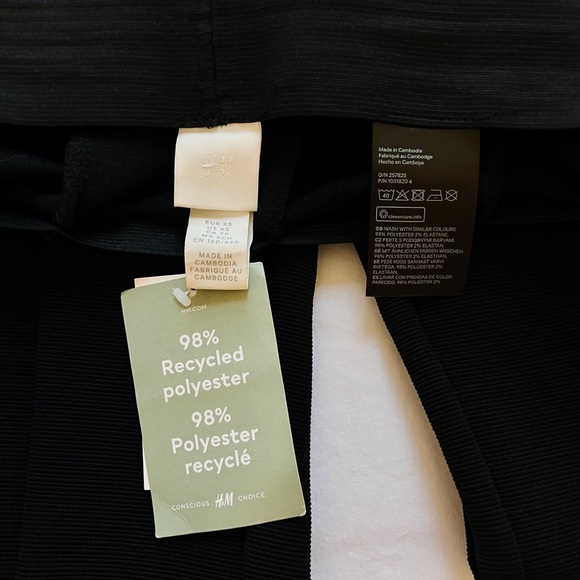 NWT H&M Slit-Hem Textured Legging Pants - Picture 9 of 15